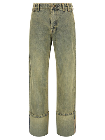 Entire Studios Cuff Surface Wave Jeans