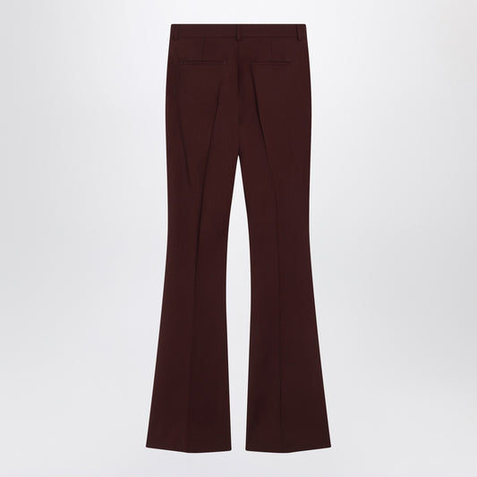 Sportmax Bordeaux wool trousers