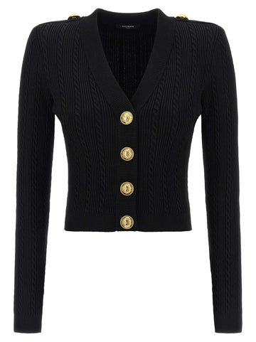 Balmain Twisted Knit Cardigan