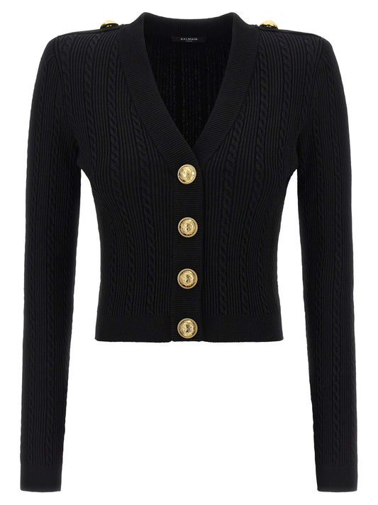Balmain Twisted Knit Cardigan