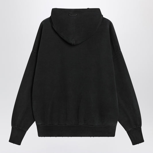 Fear of God Black vintage-effect sweatshirt with logo print