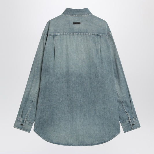Fear of God Light blue shirt with faded denim effect