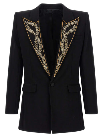 Balmain Leaf Embroidery Blazer