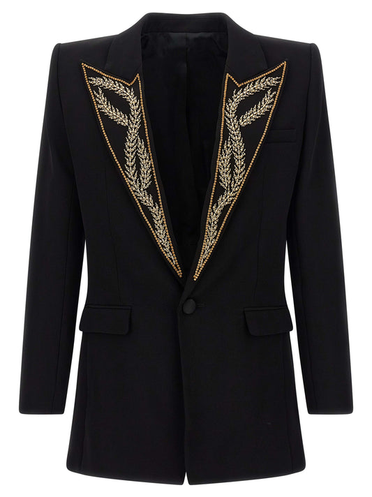 Balmain Leaf Embroidery Blazer