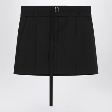 Sportmax Black mini skirt in wool