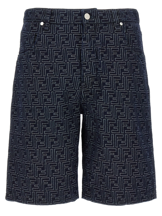 Fendi Bermuda Jeans Jacquard Ff