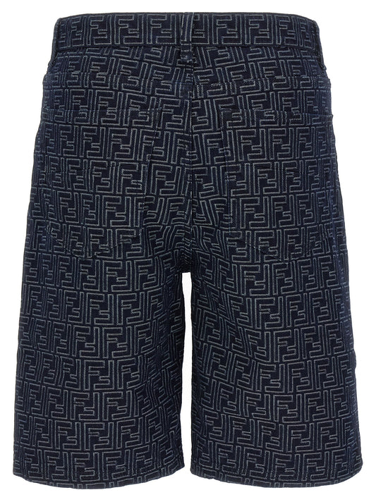 Fendi Bermuda Jeans Jacquard Ff