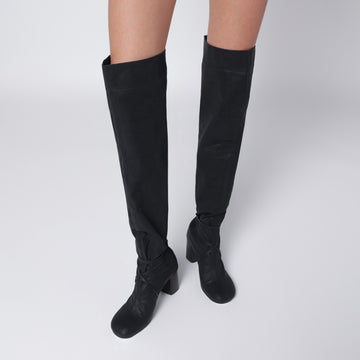 LEMAIRE High Anatomic Boots in Onyx