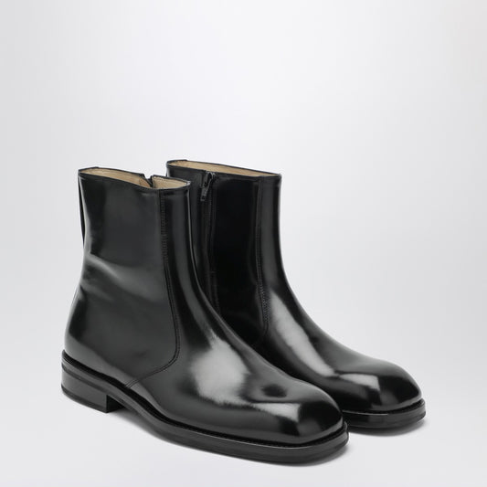 LEMAIRE Black leather ankle boots