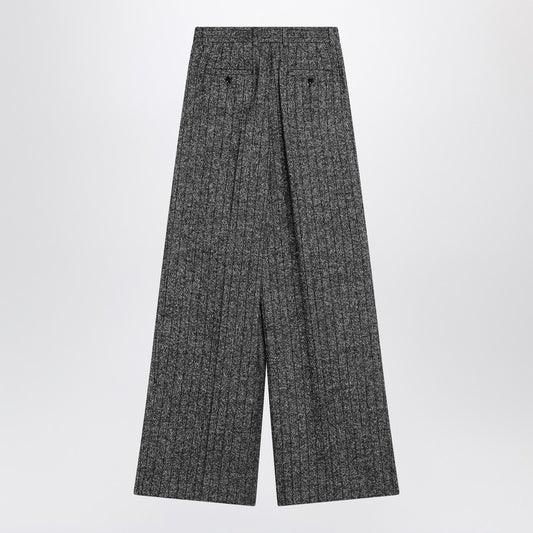 Dolce & Gabbana Dolce&Gabbana Wide dark grey striped trousers