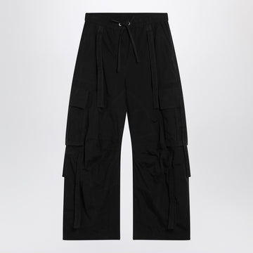Dolce & Gabbana Dolce&Gabbana Black waxed faille cargo trousers
