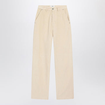 Ami Paris Ivory corduroy trousers