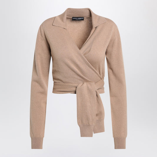 Dolce & Gabbana Dolce&Gabbana Beige wrap cardigan in cashmere