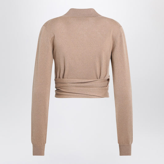 Dolce & Gabbana Dolce&Gabbana Beige wrap cardigan in cashmere