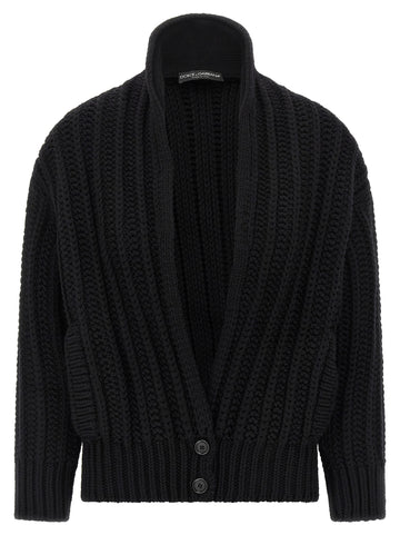 Dolce & Gabbana Coarse Wool Cardigan
