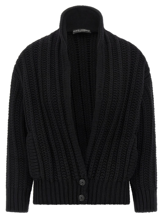 Dolce & Gabbana Coarse Wool Cardigan
