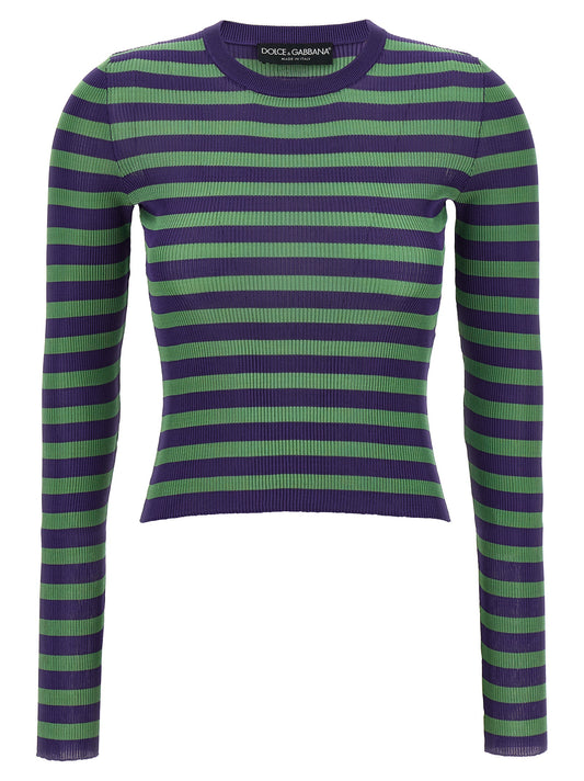 Dolce & Gabbana Striped Viscose Sweater