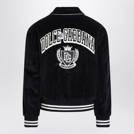 Dolce & Gabbana Dolce&Gabbana Navy corduroy Varsity bomber