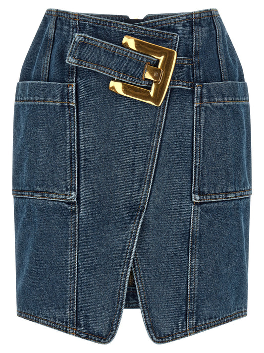 Balmain Belted Skirt