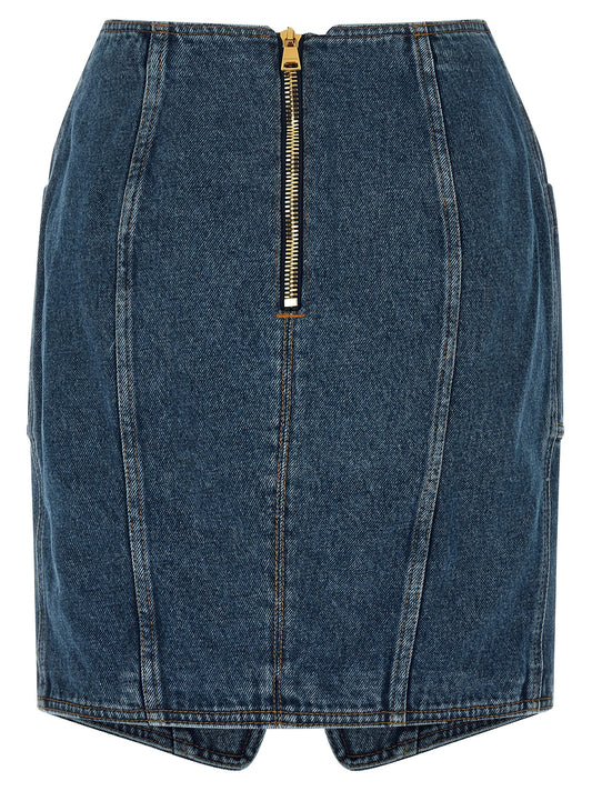 Balmain Belted Skirt