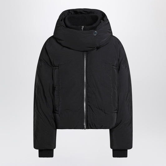 Sportmax Black water-repellent cropped down jacket