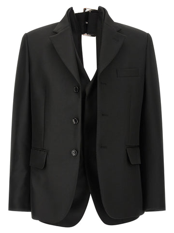 Comme Des Garcons Double Layer Effect Blazer