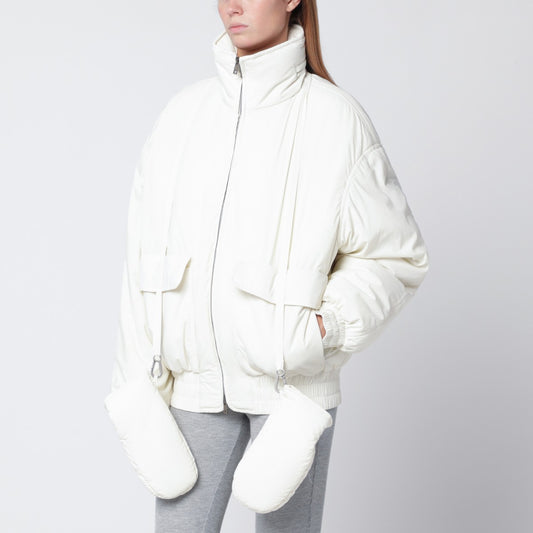 Golden Goose White nylon zip jacket