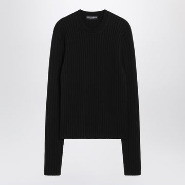 Dolce & Gabbana Dolce&Gabbana Black ribbed wool sweater