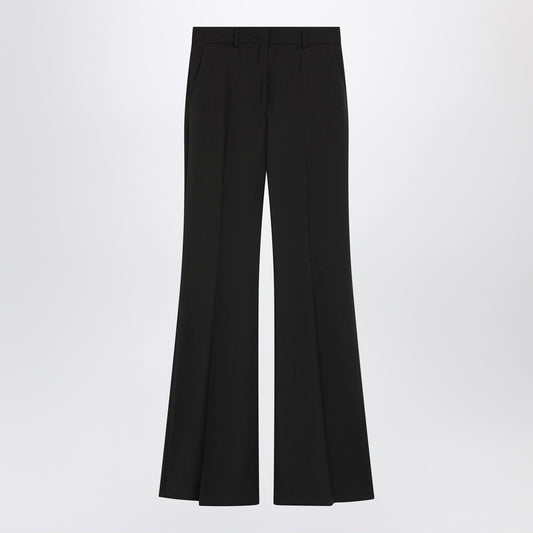 Sportmax Brown flared trousers in stretch wool