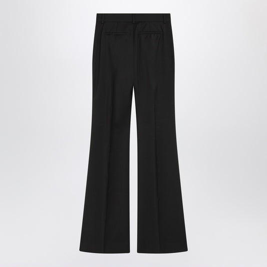 Sportmax Brown flared trousers in stretch wool