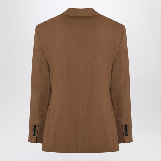 Ami Paris Hazelnut single-breasted wool jacket