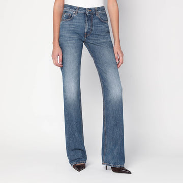 HAIKURE Blue washed-effect Star jeans