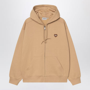 Carhartt WIP Hooded Heart II Hartt Sweat Jacket Dusty brown