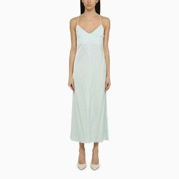 IVY OAK Noel light aqua satin dress