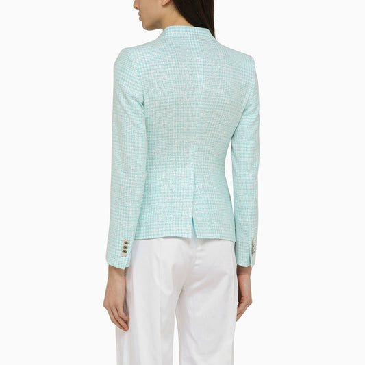 Tagliatore Light blue double-breasted jacket