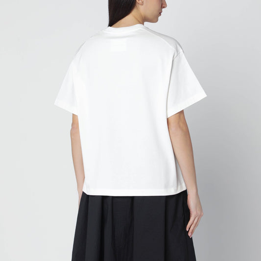 Jil Sander White wide t-shirt with logo