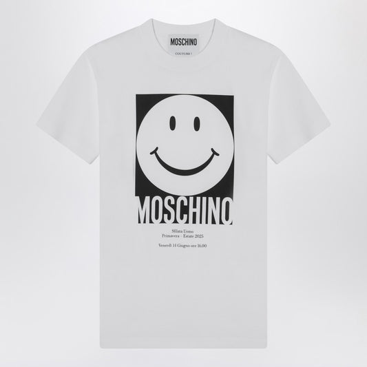 Moschino White cotton Smile T-shirt