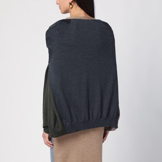 Moschino Beige/grey deconstructed cardigan