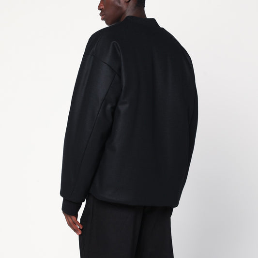 Jil Sander Black wool bomber jacket