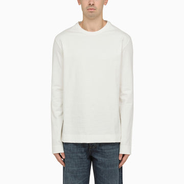 Jil Sander White cotton crew-neck sweater