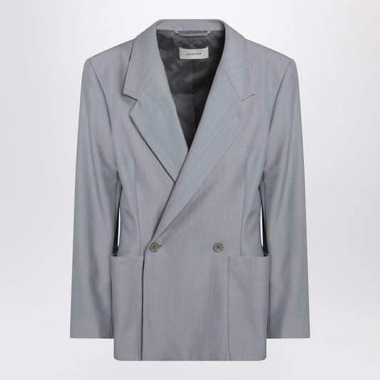 LEMAIRE Grey mélange double-breasted jacket
