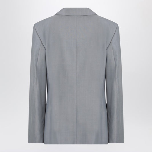 LEMAIRE Grey mélange double-breasted jacket
