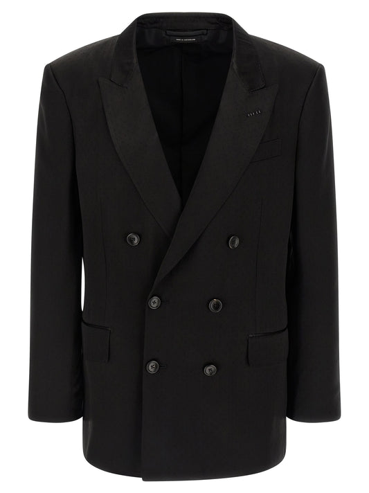Tom Ford Tone-on-tone Polka Dot Blazer