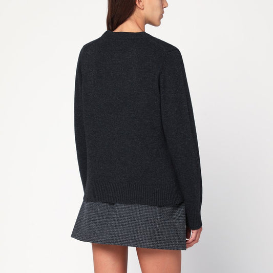GANNI Dark grey Puppy wool-blend sweater