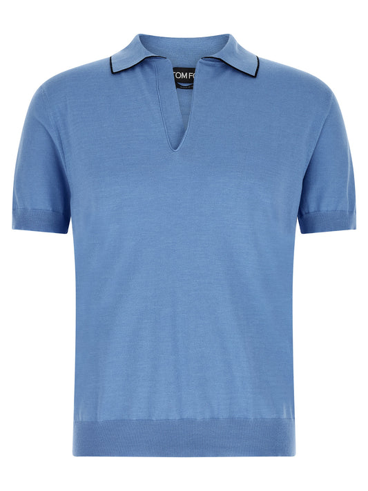 Tom Ford Cotton And Silk Polo Shirt