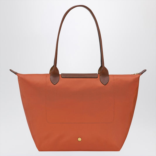 Longchamp Brick-coloured Le Pliage Original L bag