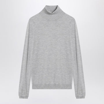 Brunello Cucinelli Light grey turtleneck in cashmere blend