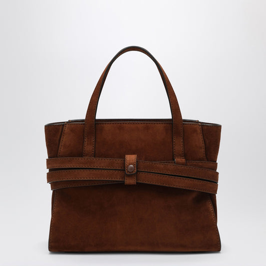 Moschino Medium Handbag in Brown Suede