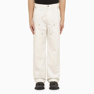 Represent Cream cotton trousers