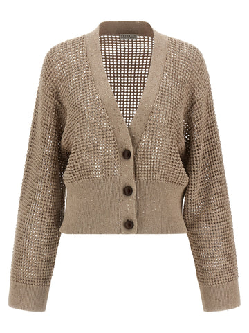 Brunello Cucinelli Cadrigan Sequin Mesh